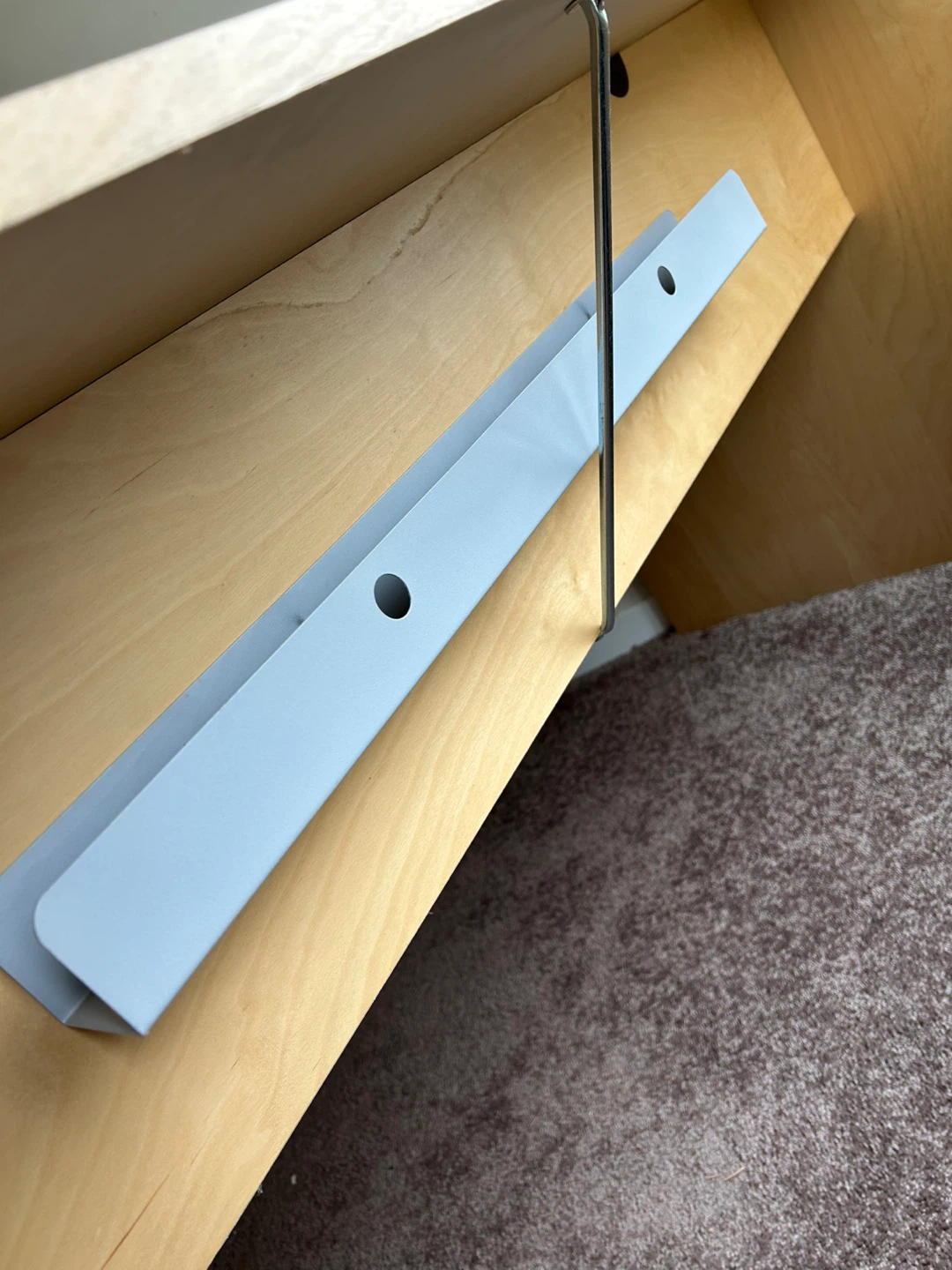 IKEA computer Light Wood Desk with Two Drawers - photo 4