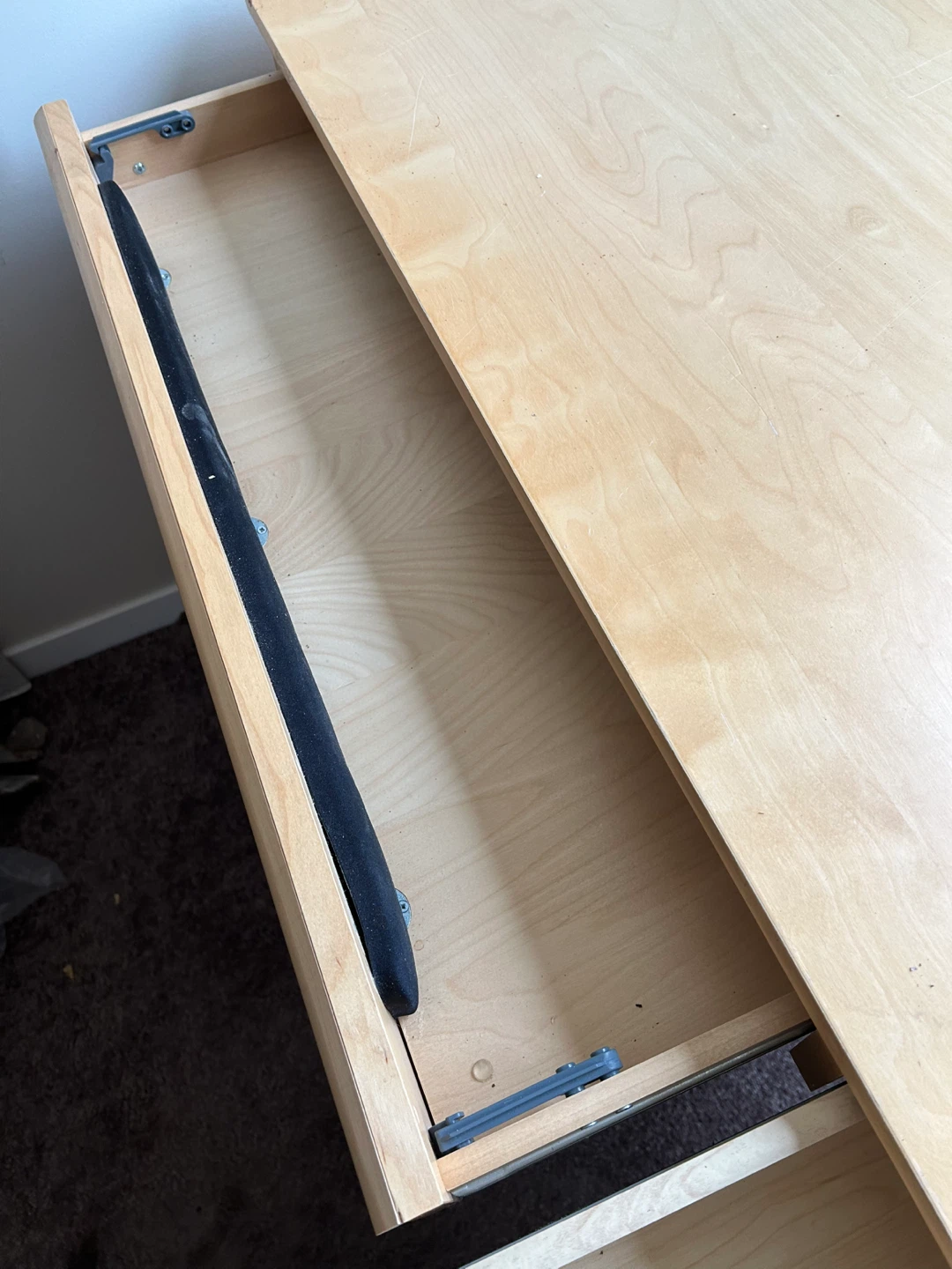 IKEA computer Light Wood Desk with Two Drawers - photo 2