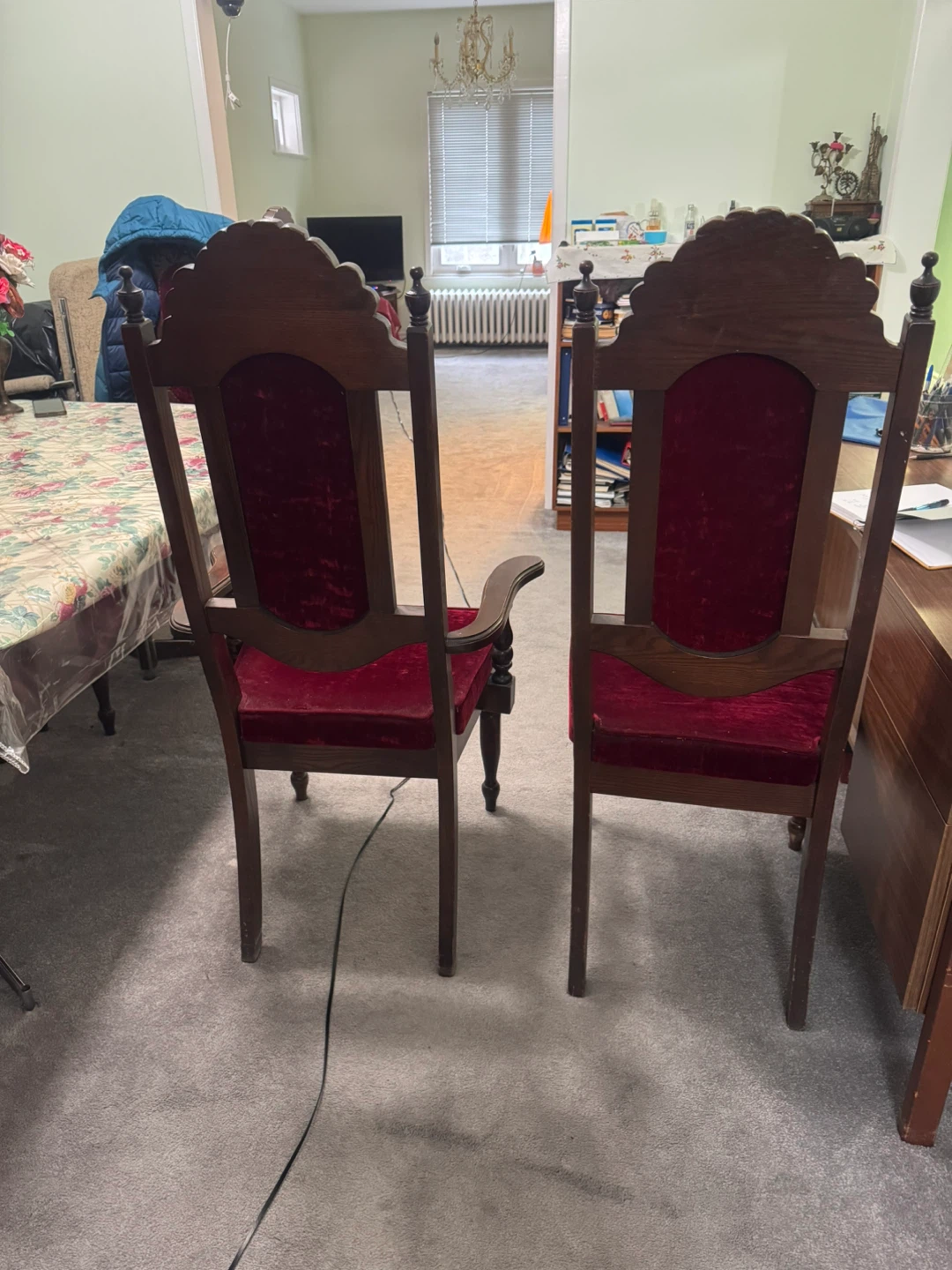 Vintage Velvet Dining Chairs - Set of 6 - photo 2