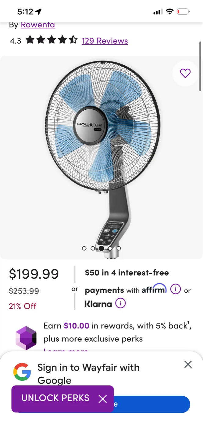 Rowenta Standing Fan - photo 3