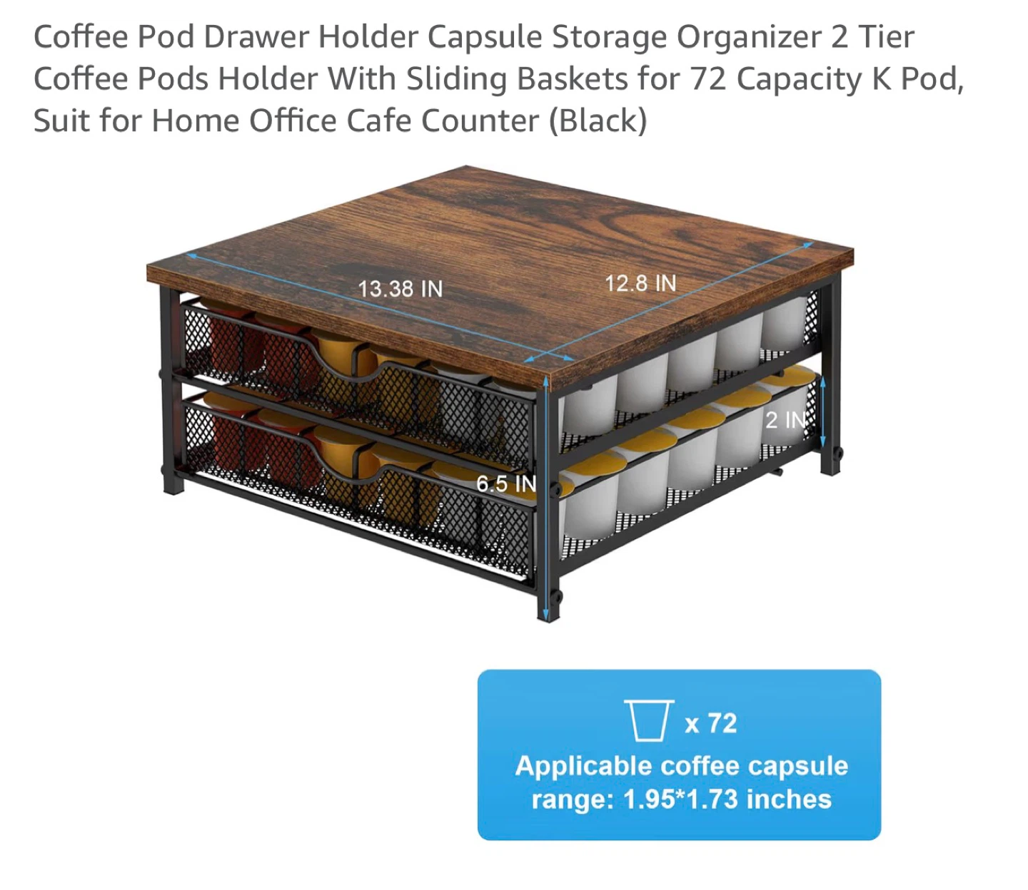 2 Tier Coffee Pod Drawer Holder - photo 2