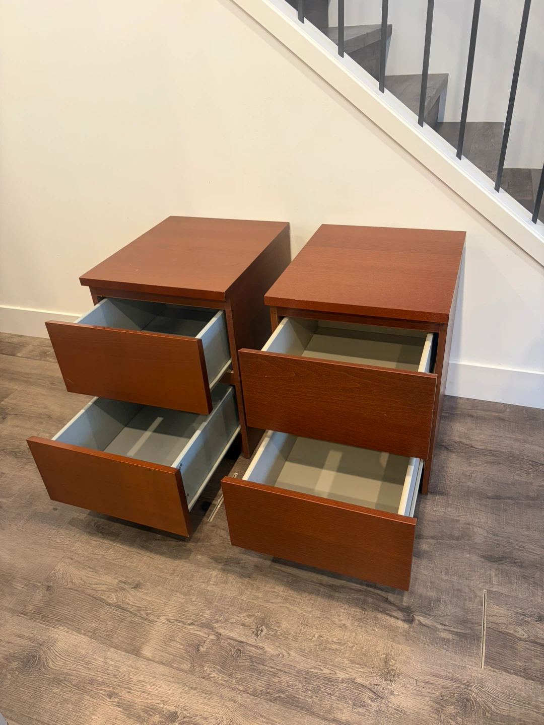 Pair of IKEA MALM nightstands brown - photo 3
