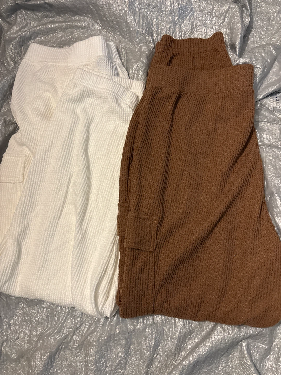 Ladies Bench Cargo Pants - L/G - Brown & White