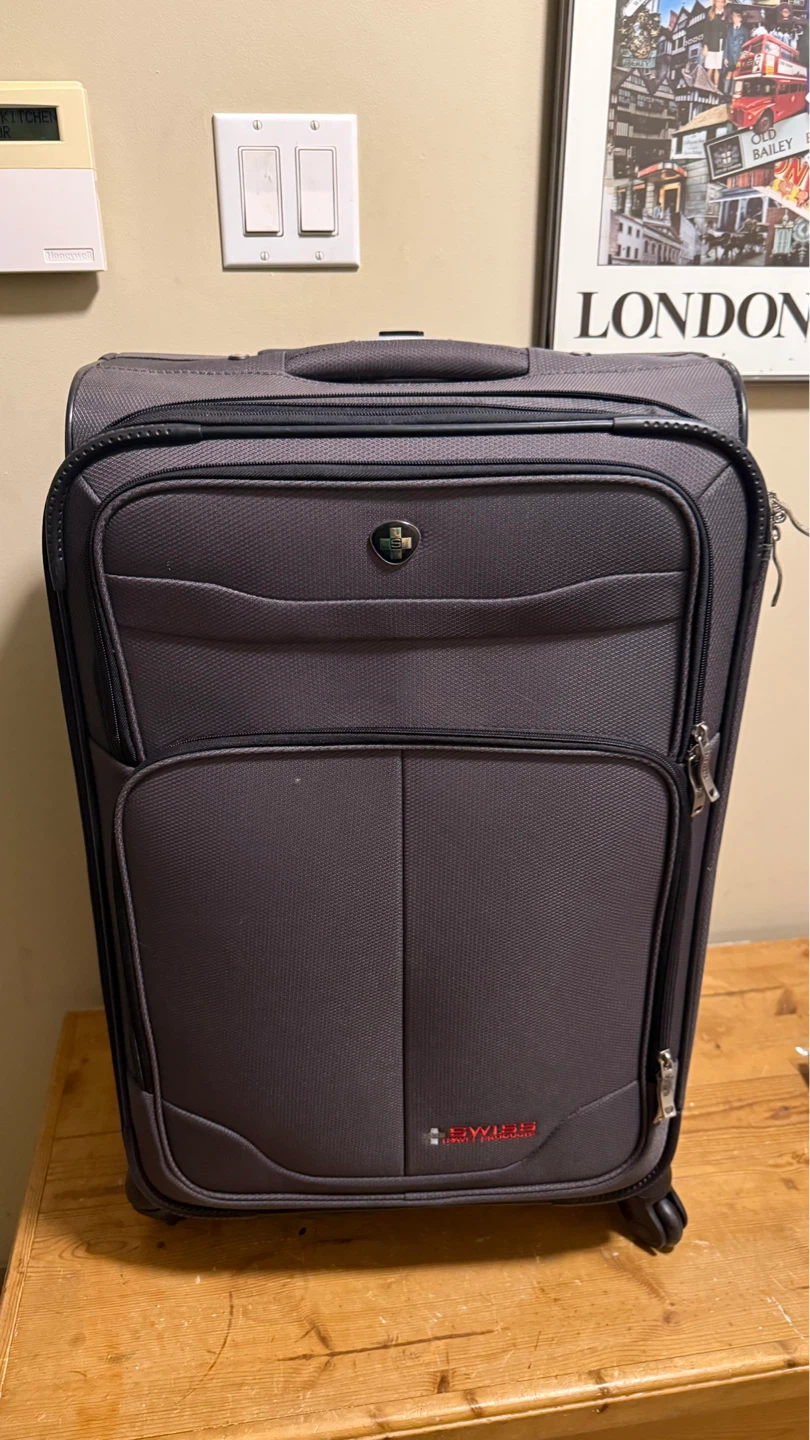 Swiss Gear Grey Rolling Suitcase