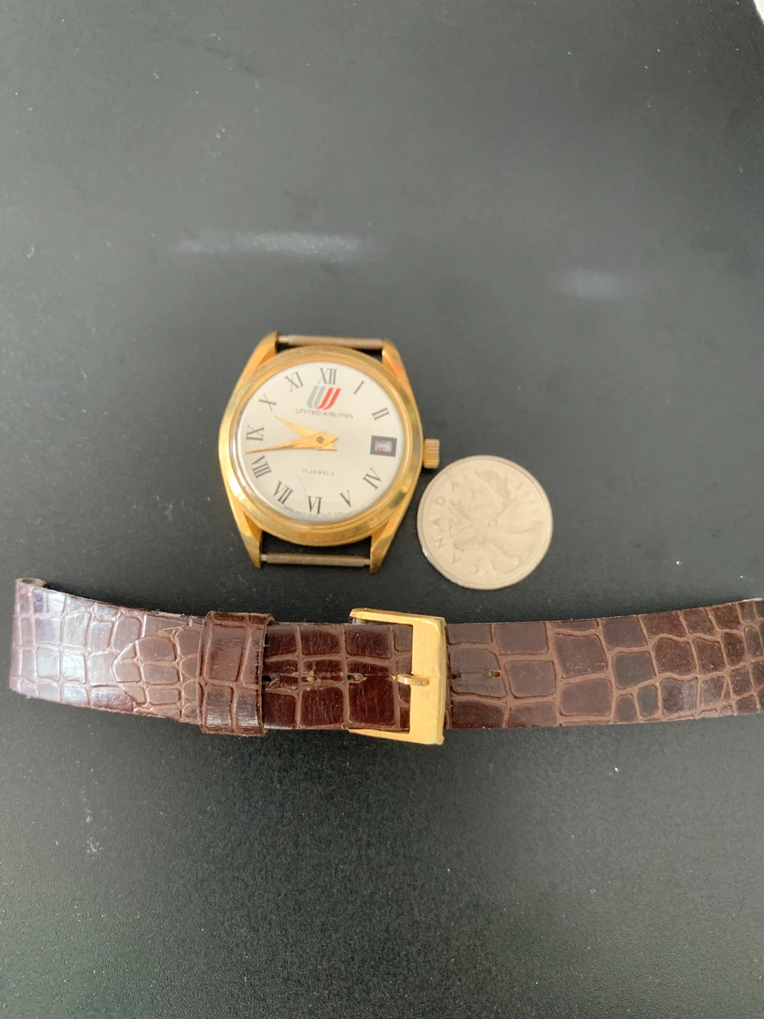 Vintage United Airlines 17 Jewels Wind-Up Watch - photo 4