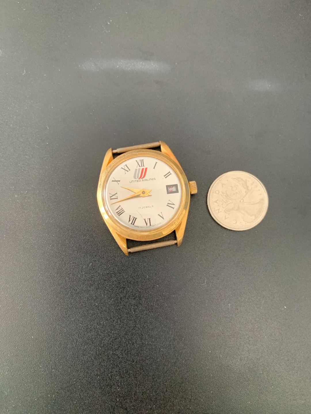 Vintage United Airlines 17 Jewels Wind-Up Watch - photo 2