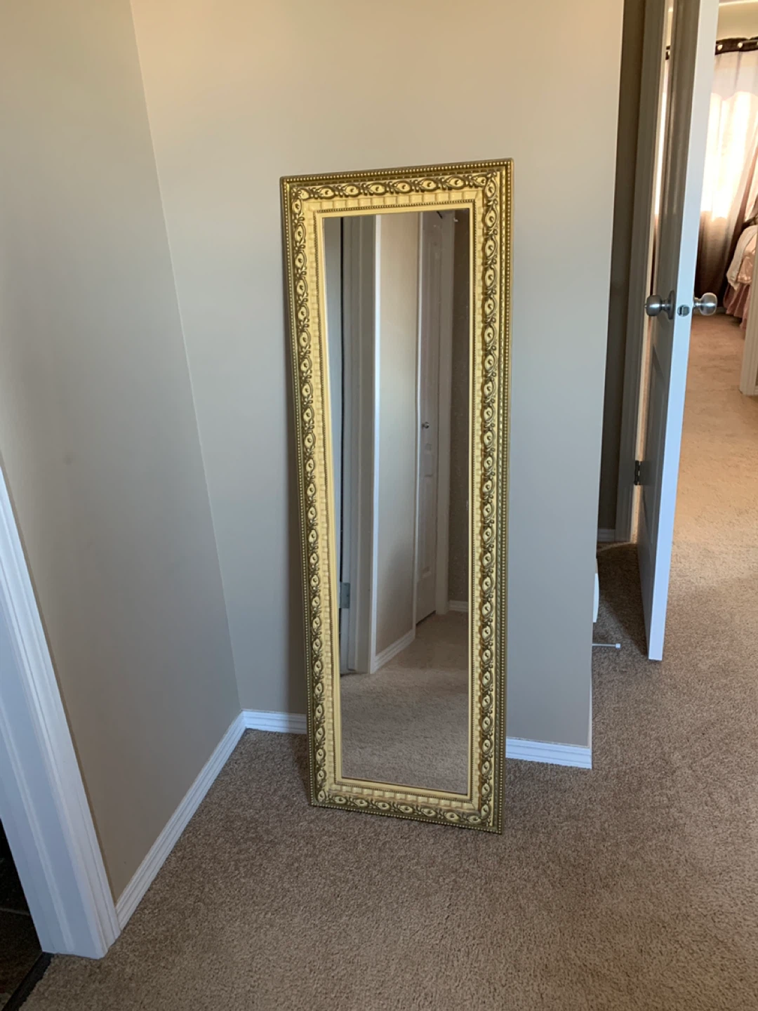 Ornate Gold Framed Full Length Mirror