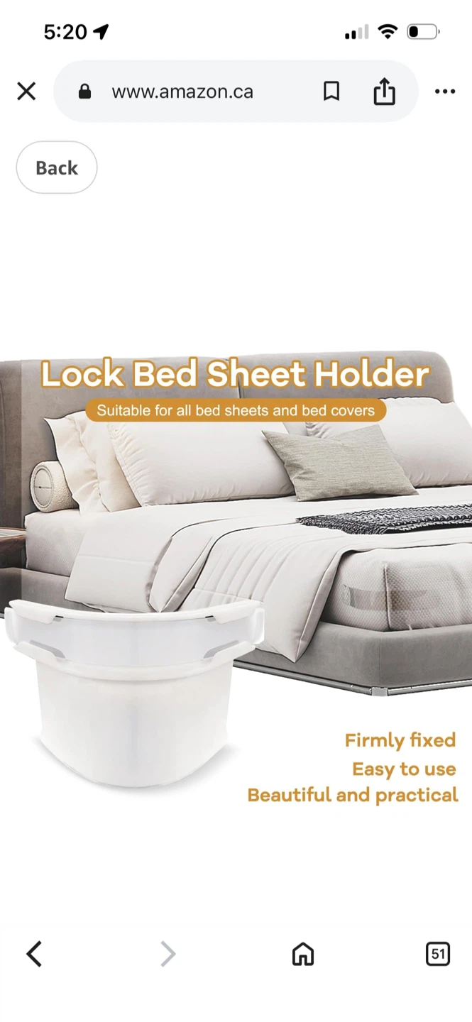 Bed Sheet Holders (4 Pcs) - White