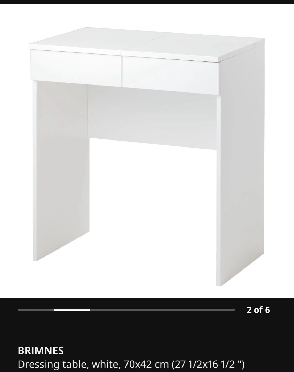 IKEA BRIMNES Dressing Table in White - photo 3