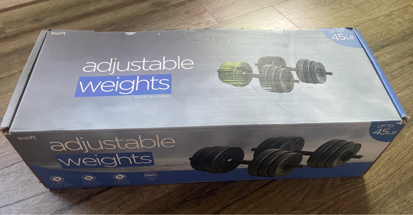 Swift 45 LB Adjustable Dumbbell Set