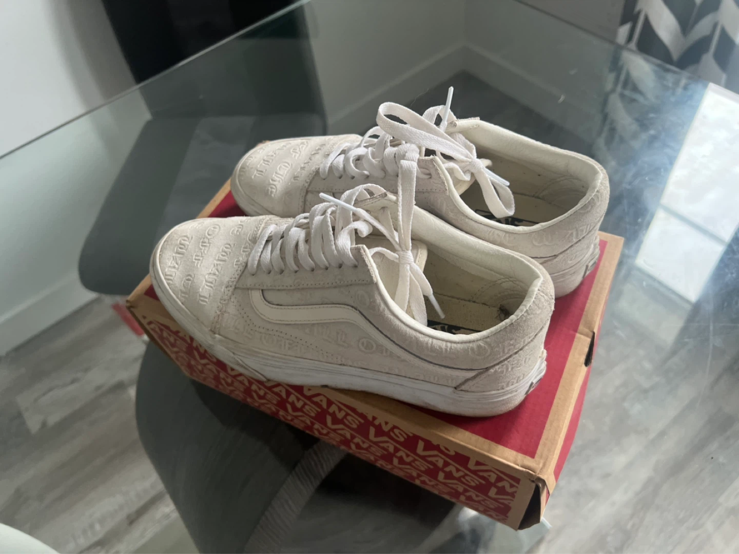 Vans Old Skool Off-White Embossed Sneakers - photo 2