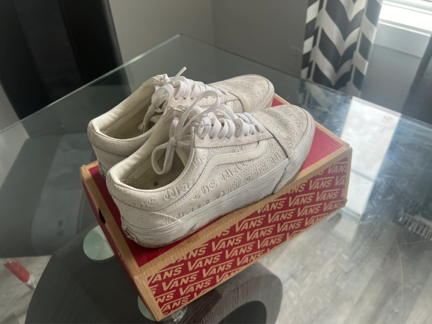Vans Old Skool Off-White Embossed Sneakers