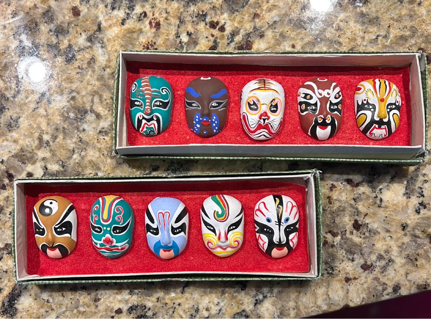 Set of 10 Decorative Chinese Opera Masks