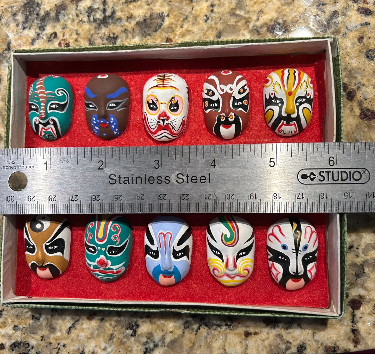 Set of 10 Decorative Chinese Opera Masks - photo 4