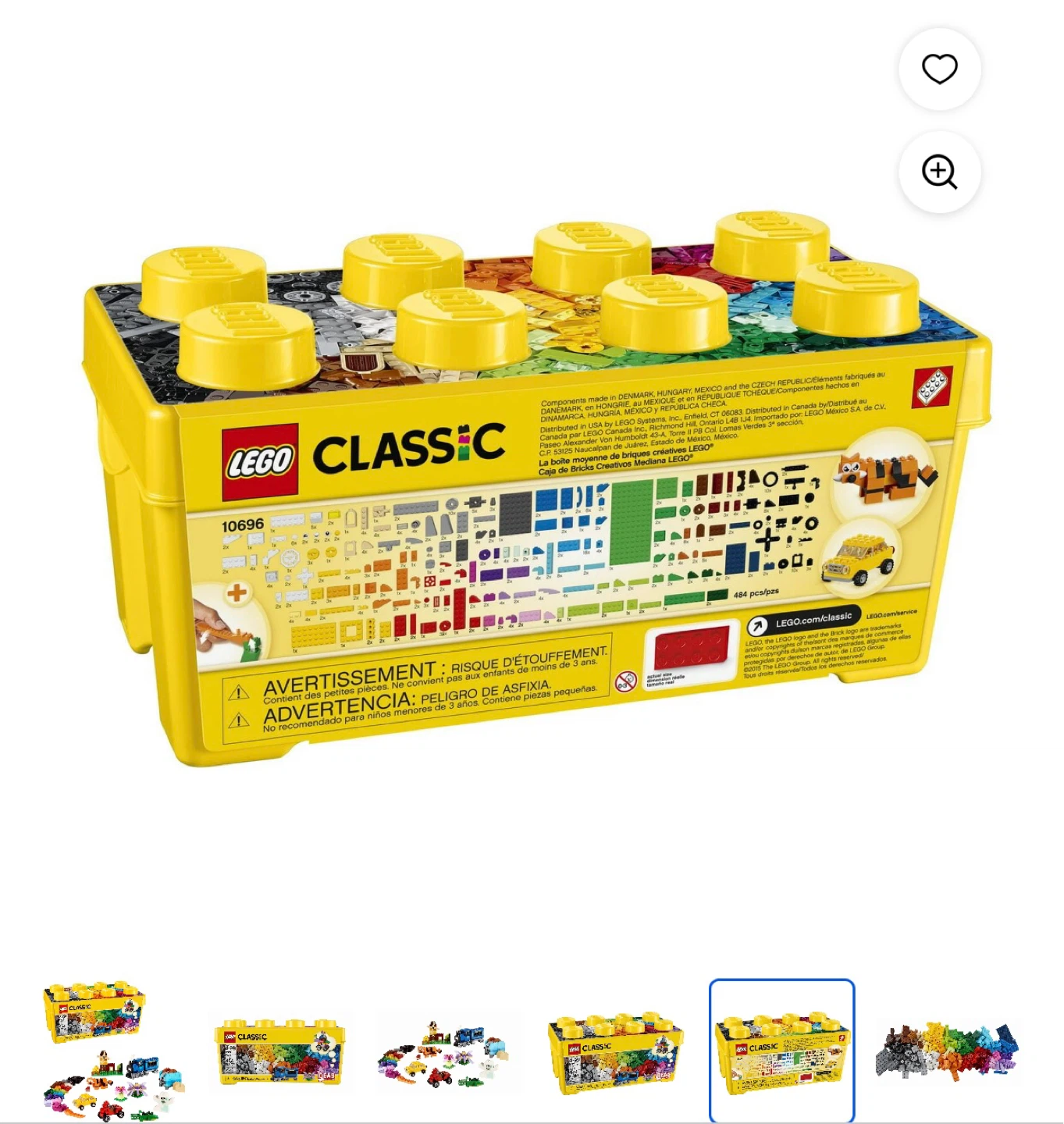 LEGO Classic Medium Creative Brick Box Building Toy - 484 pcs - photo 2