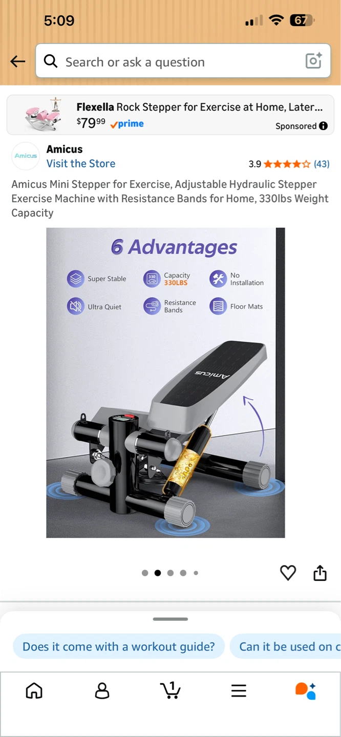 Amicus Mini Stepper with Resistance Bands