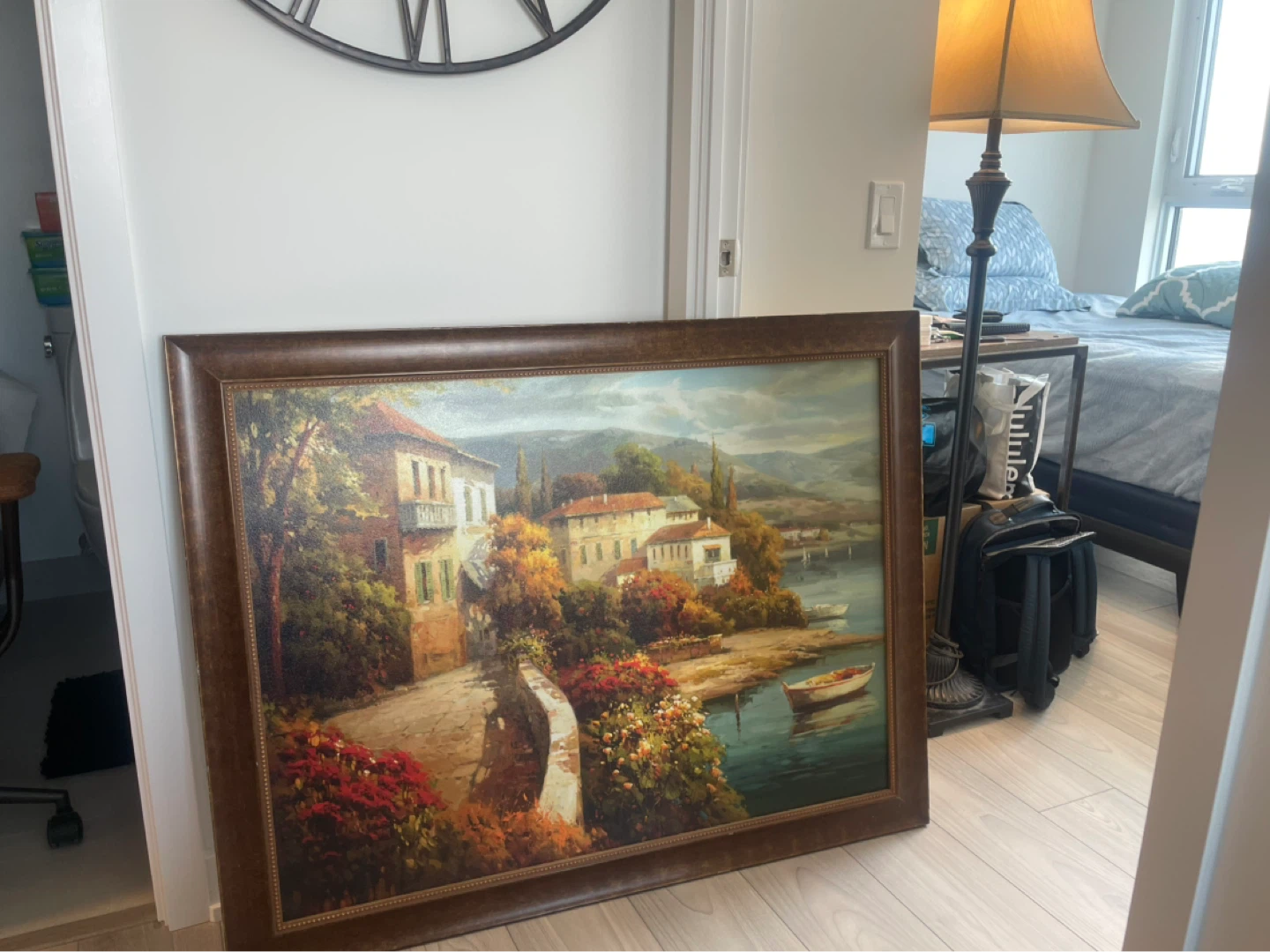 Framed Landscape Oil Painting