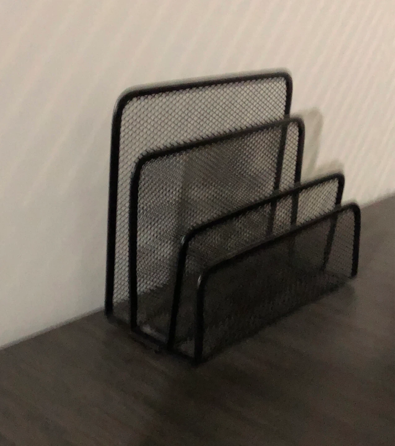 Black Mesh 3-Tier Letter Sorter Organizer