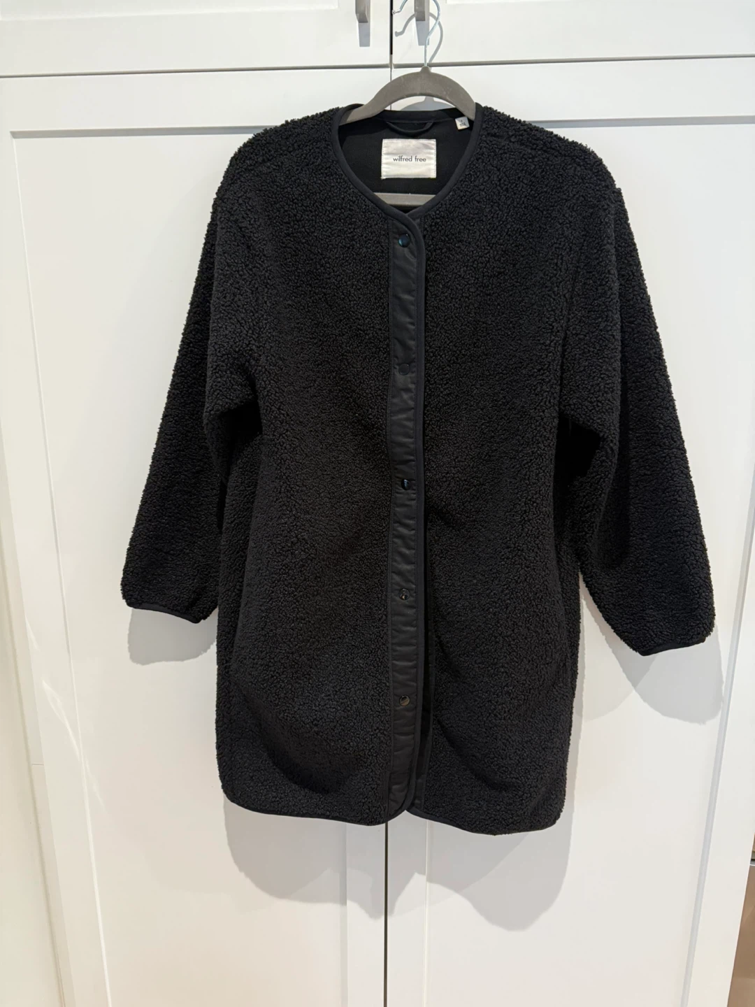Wilfred Free Black Teddy Fleece Jacket Size S