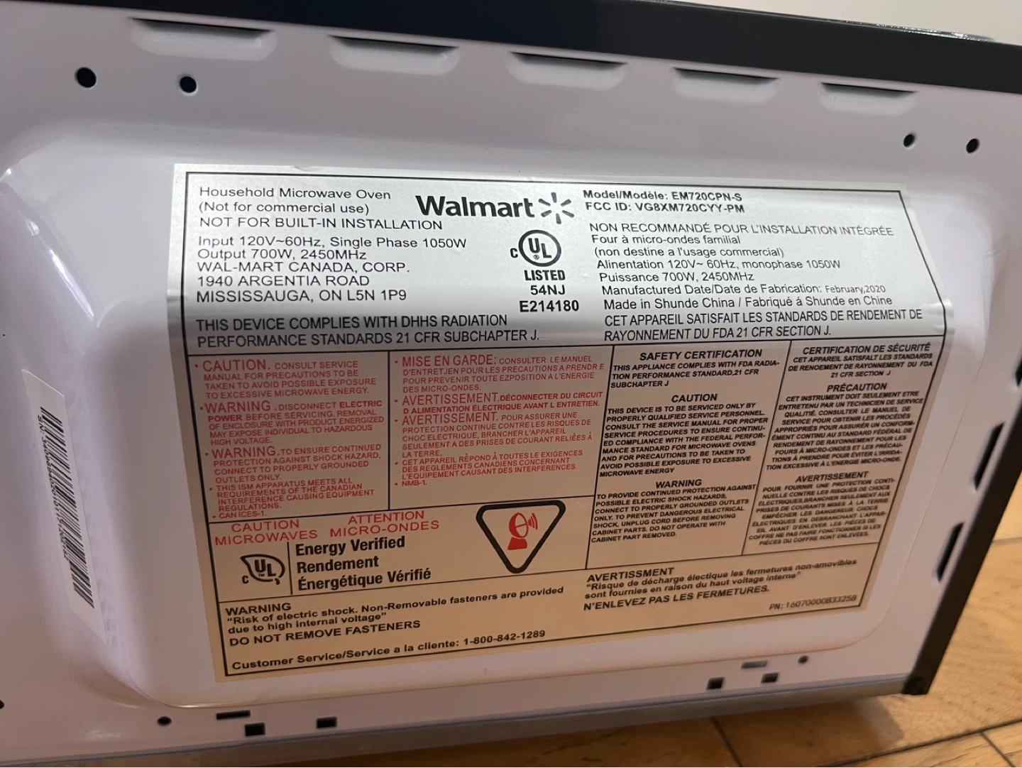 Hamilton Beach 0.7 Cu.ft. Microwave