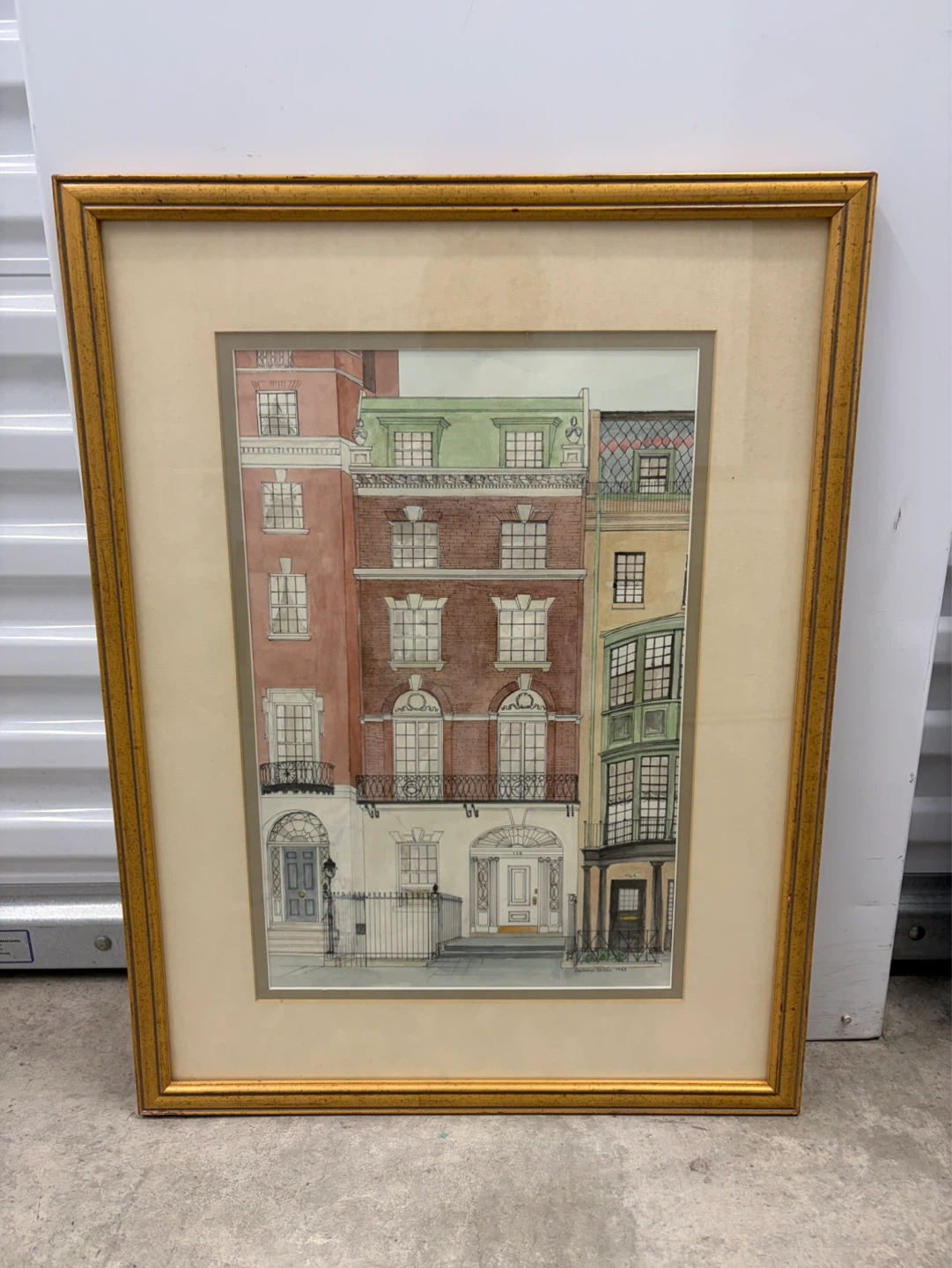 Barbara Bellin 1988 Watercolor Cityscape Art