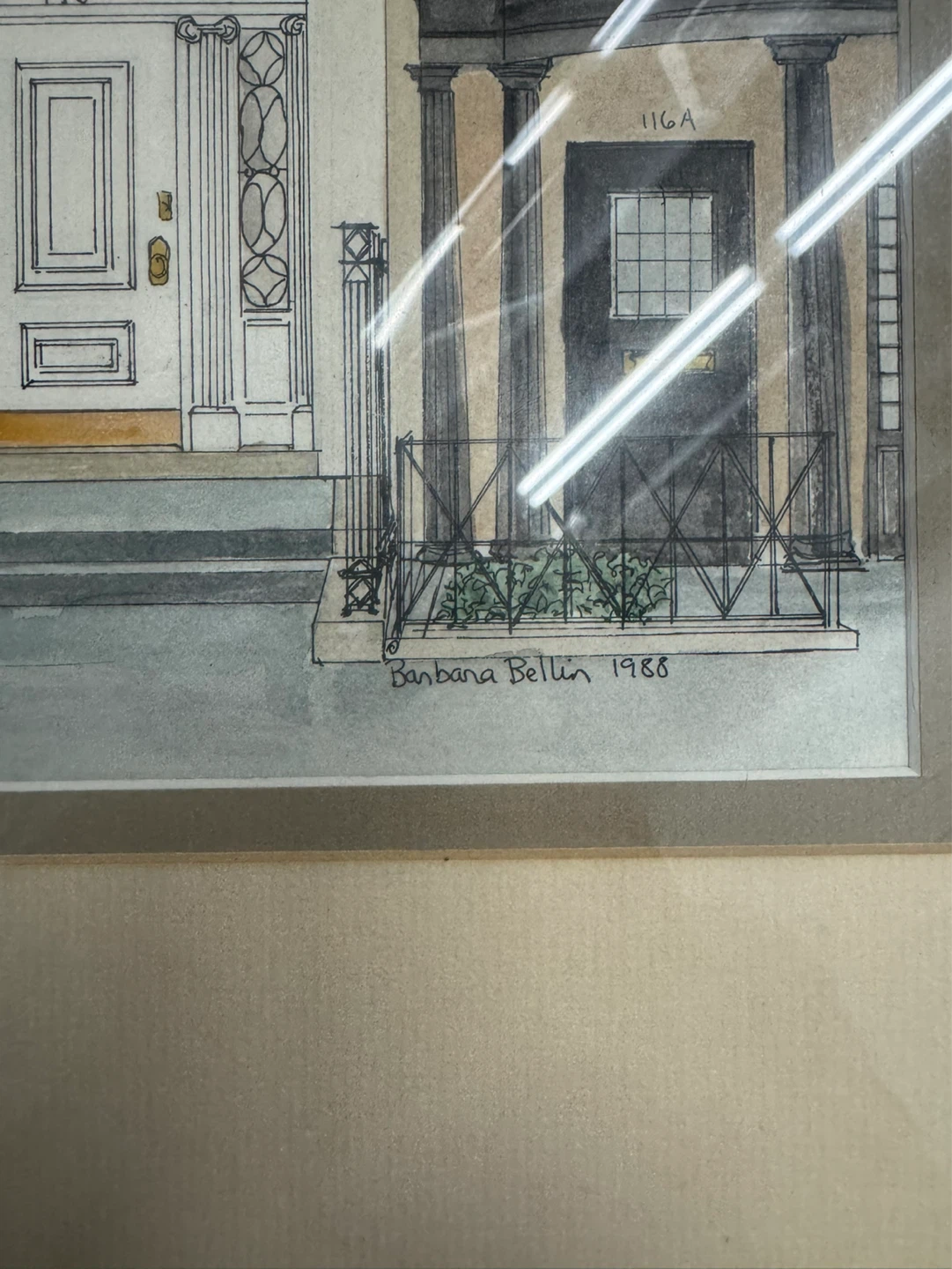 Barbara Bellin 1988 Watercolor Cityscape Art - photo 2