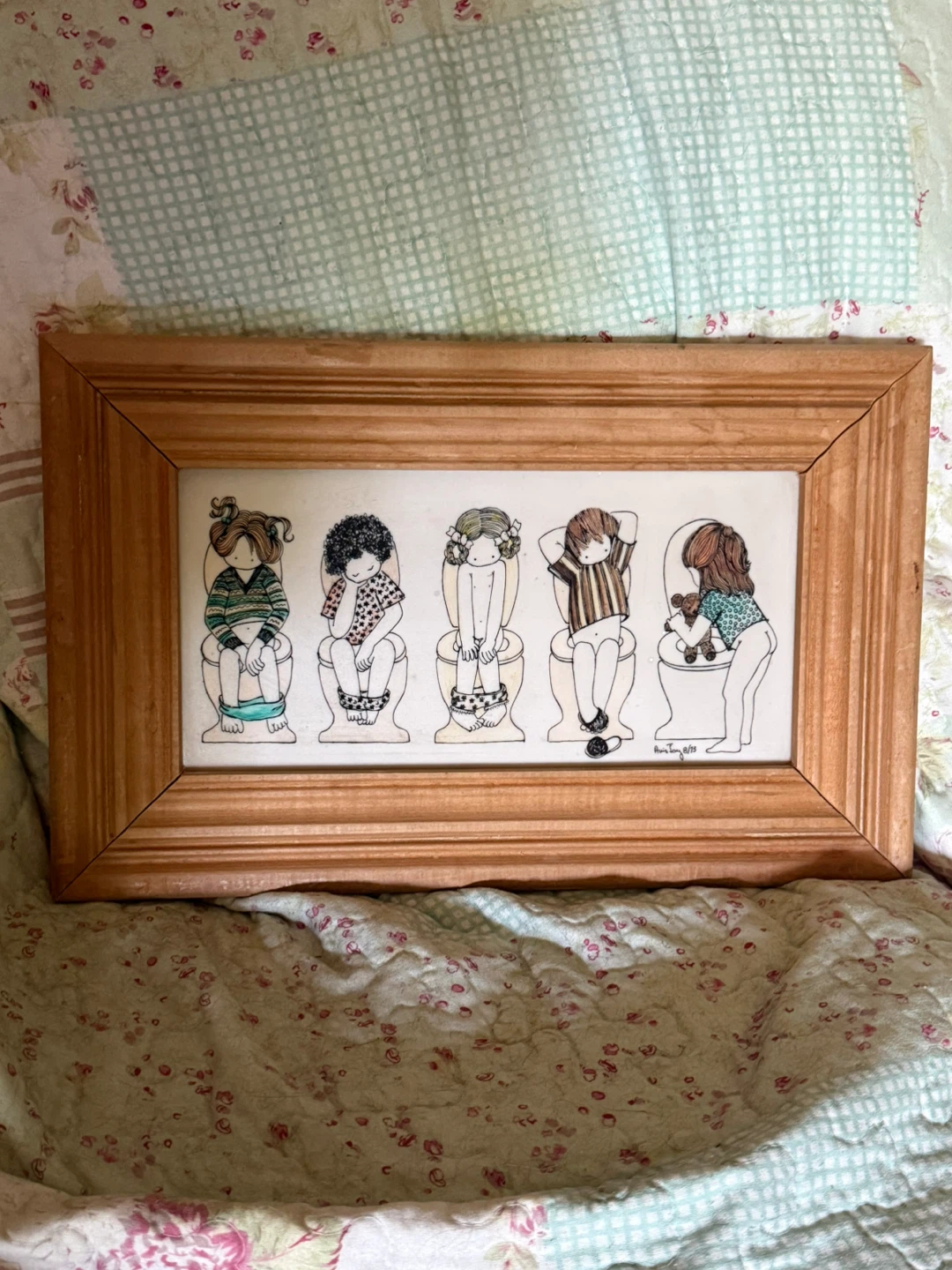 Vintage acrylic etching