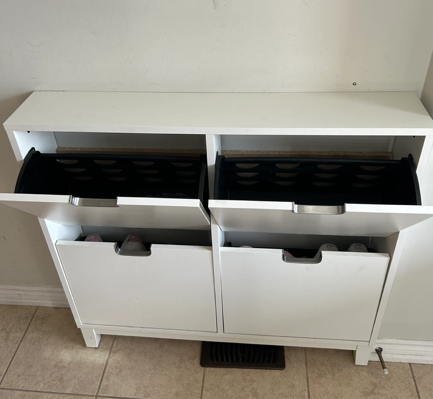 IKEA - White 4-Compartment Shoe Cabinet - photo 2