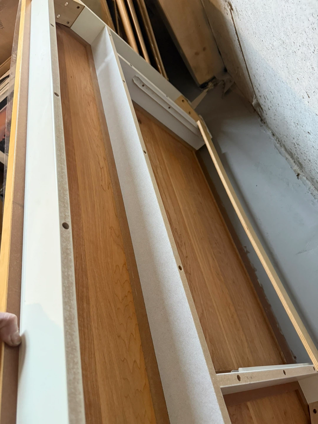 Unassembled Wood Table Top with White Frame - photo 5