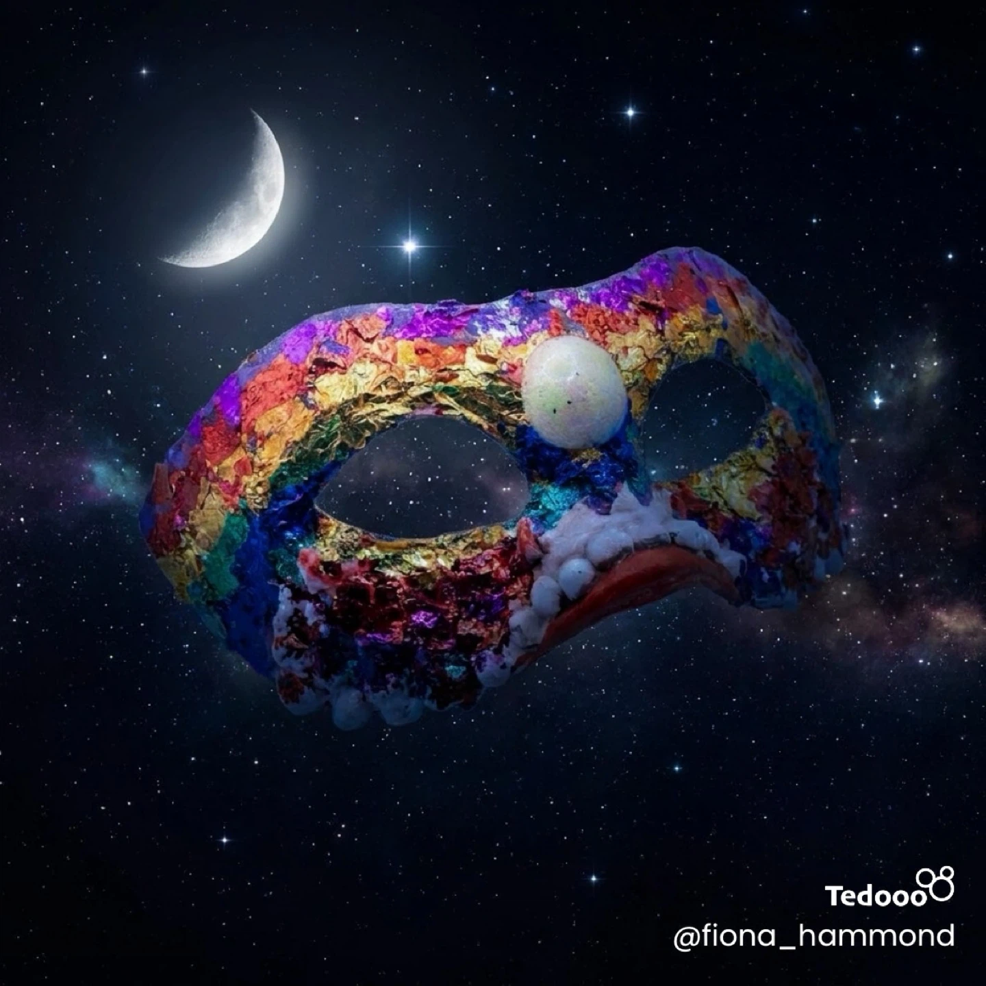 Handmade Rainbow Masquerade Mask - photo 3