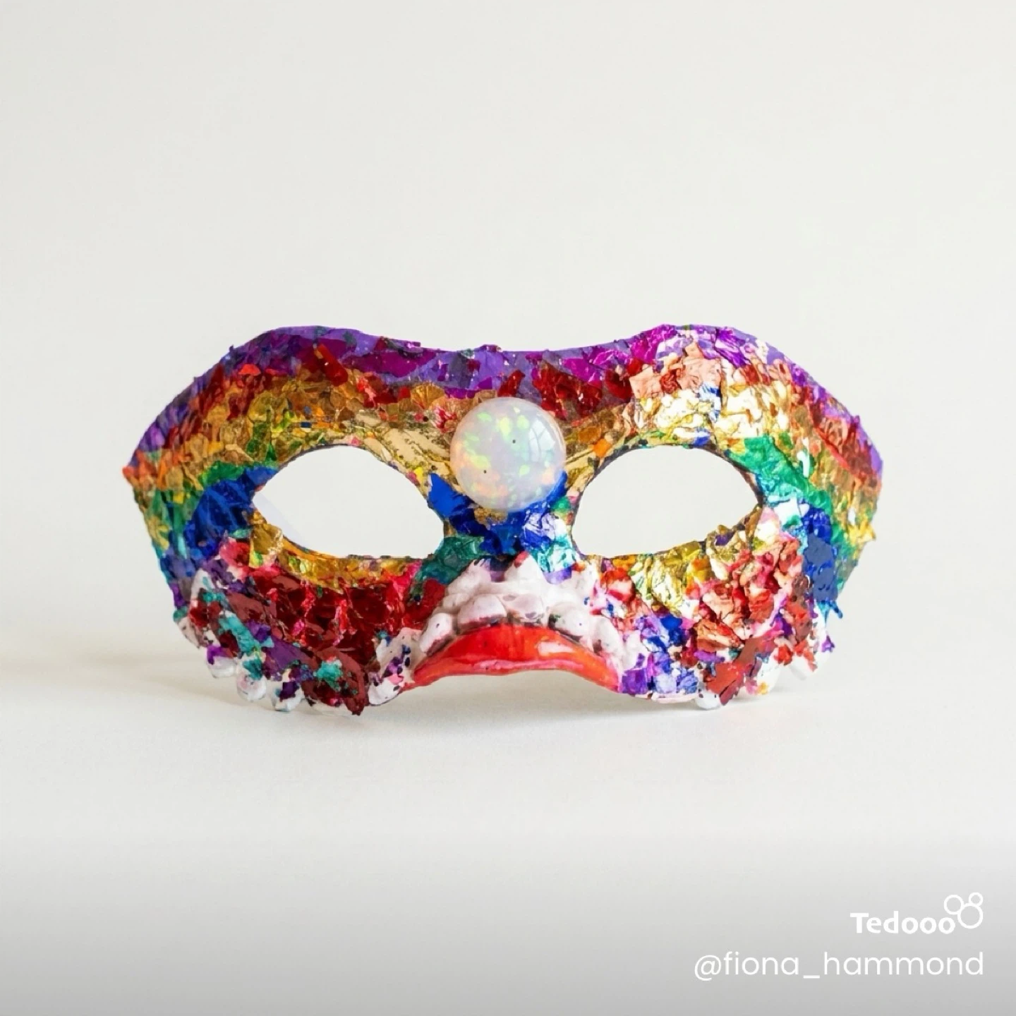 Handmade Rainbow Masquerade Mask - photo 2