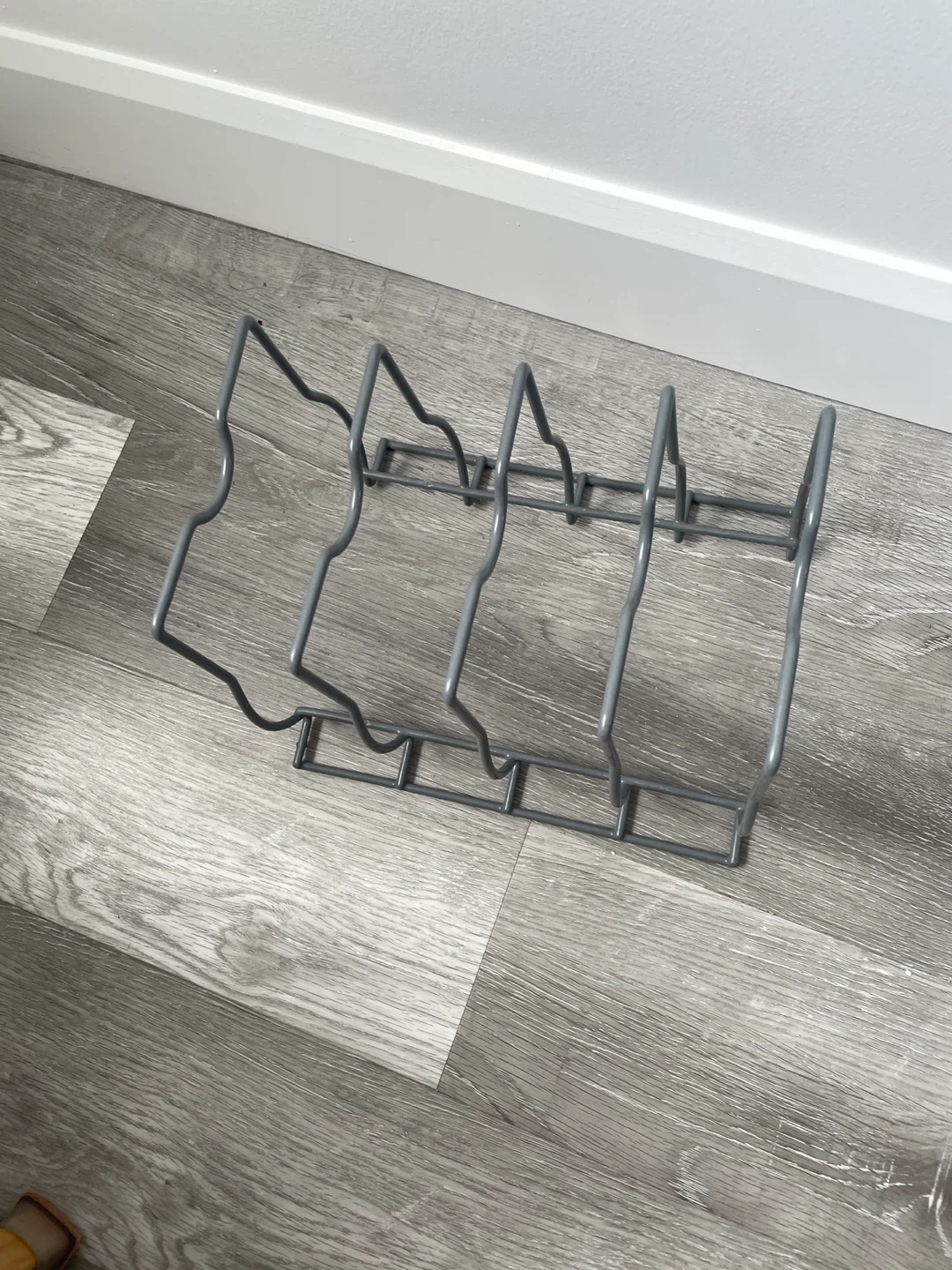 Grey Metal Pan and Pot Lid Organizer Rack - photo 2