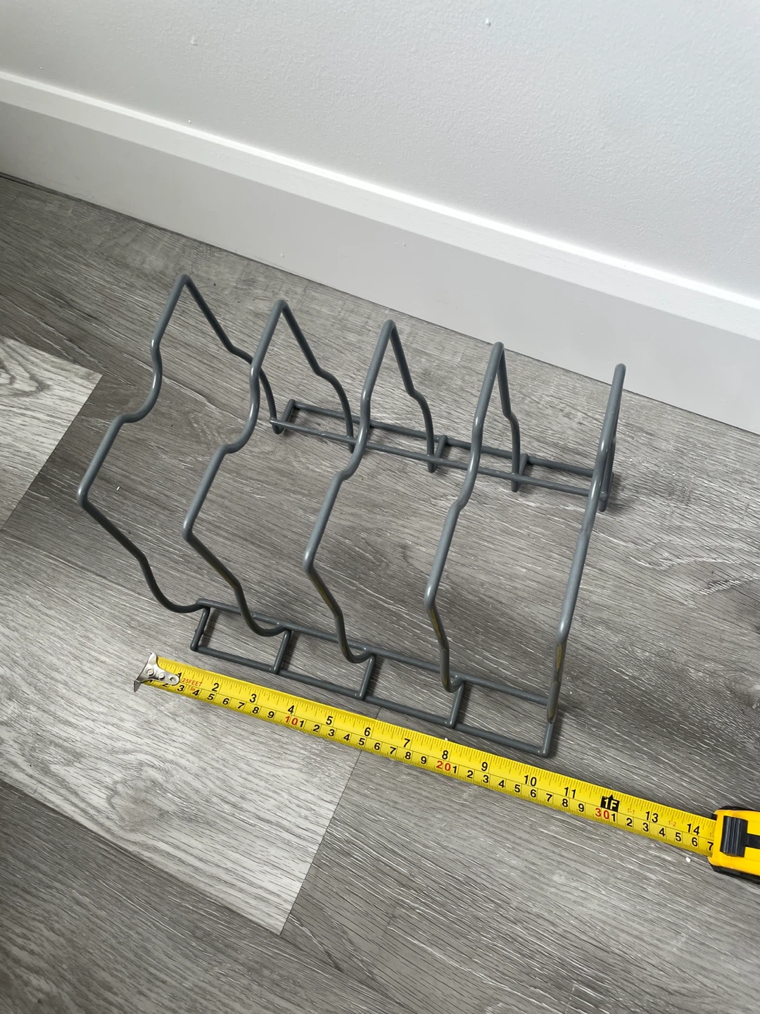 Grey Metal Pan and Pot Lid Organizer Rack - photo 3