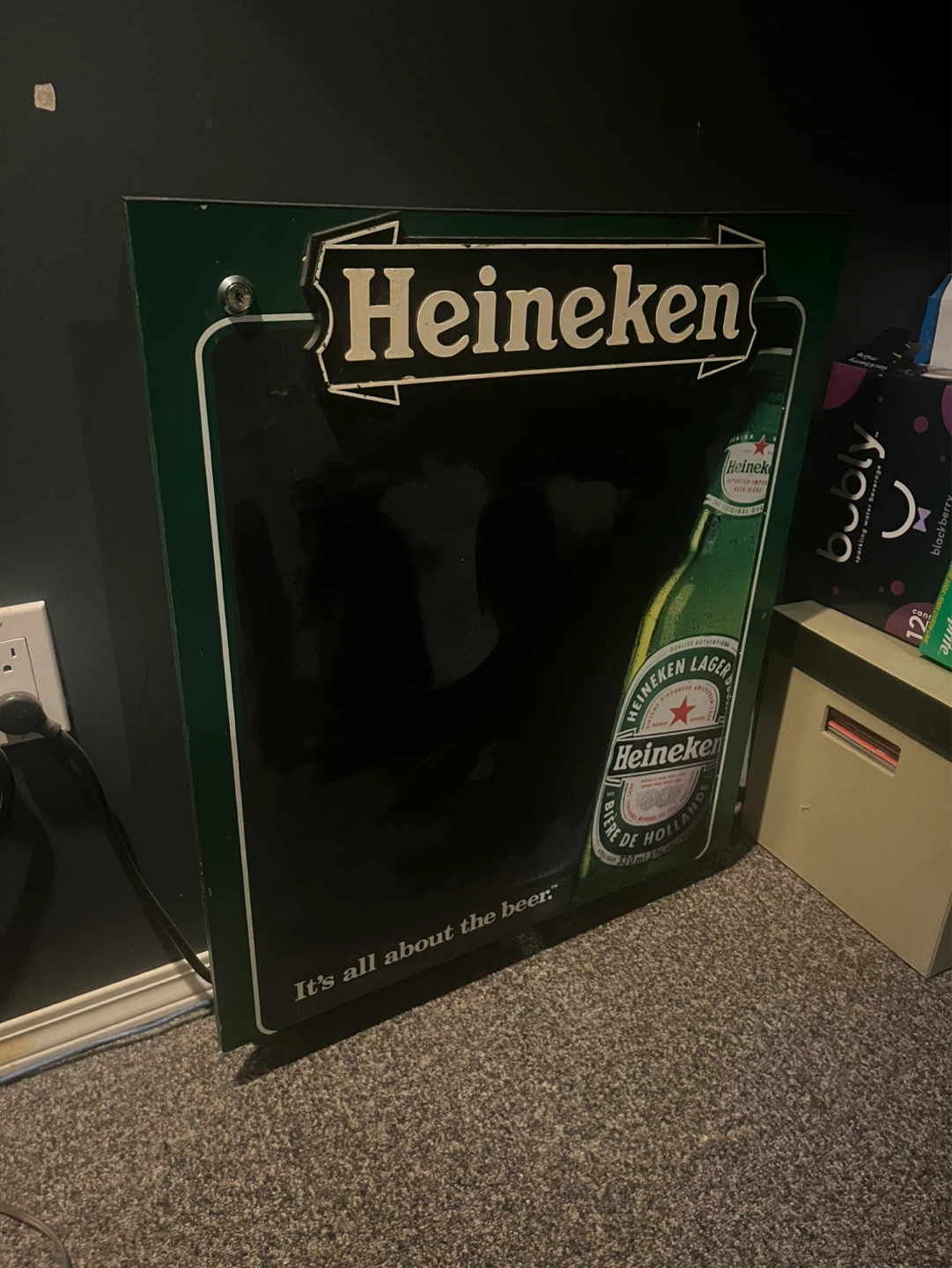 Heineken Beer Sign chalkboard safe