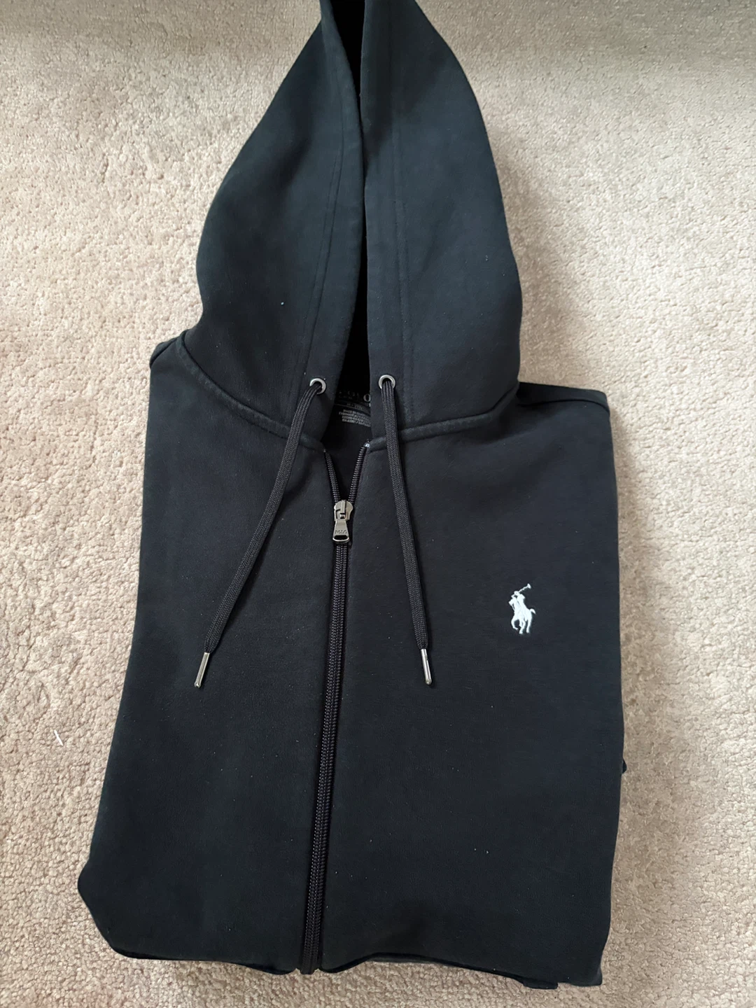 Polo Ralph Lauren Black Zip-Up Hoodie and Joggers Set - Size M - photo 2