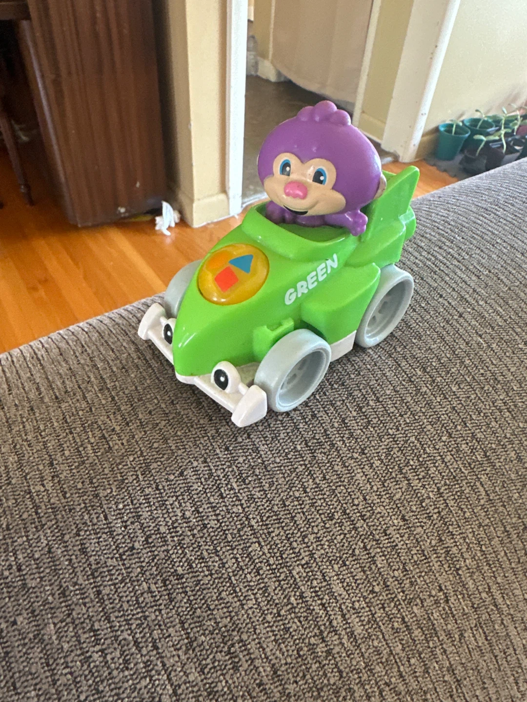 Green Little People Car with Purple Monkey