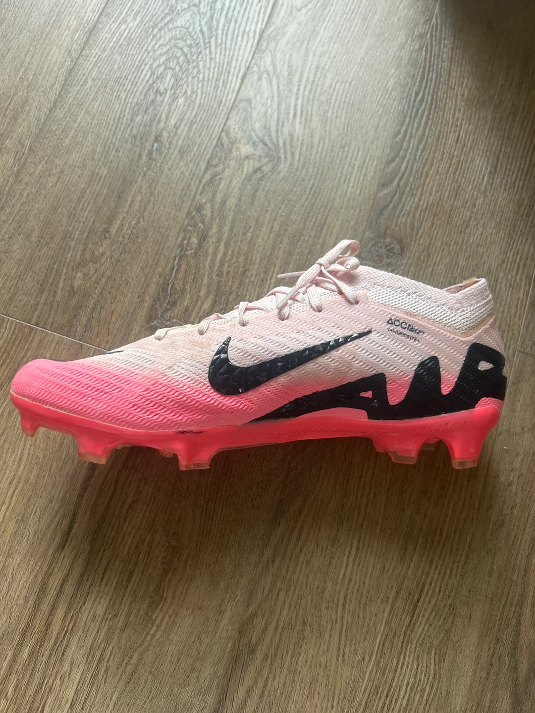 Nike Mercurial Zoom Soccer Cleats - Pink/Black, 8.5 US