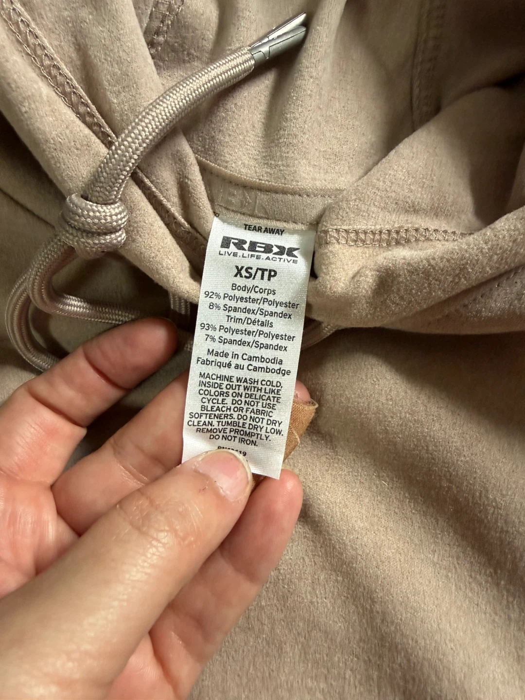 RBX Active Beige Hoodie and Jogger Set - photo 4