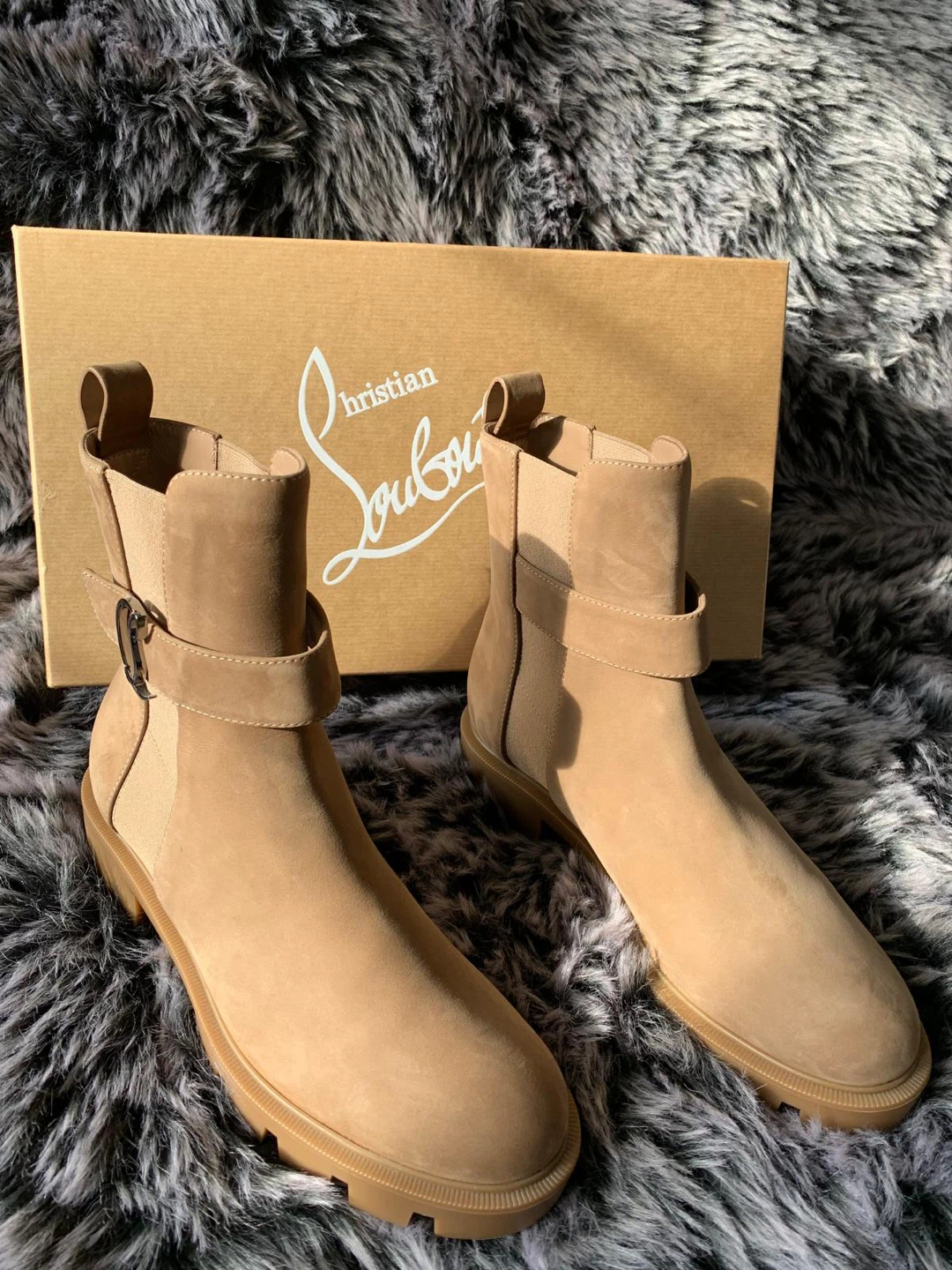 Christian Louboutin Chelsea Suede Ankle Boots. - photo 2