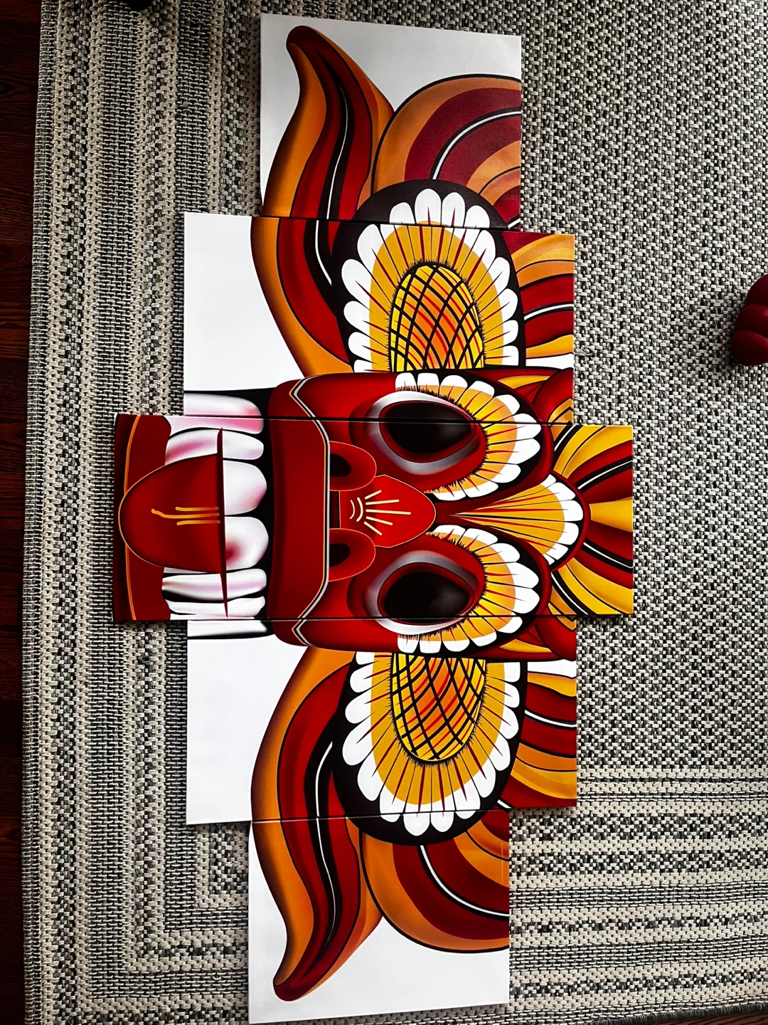 Multi-Panel Wall Art - Vibrant Mask Design