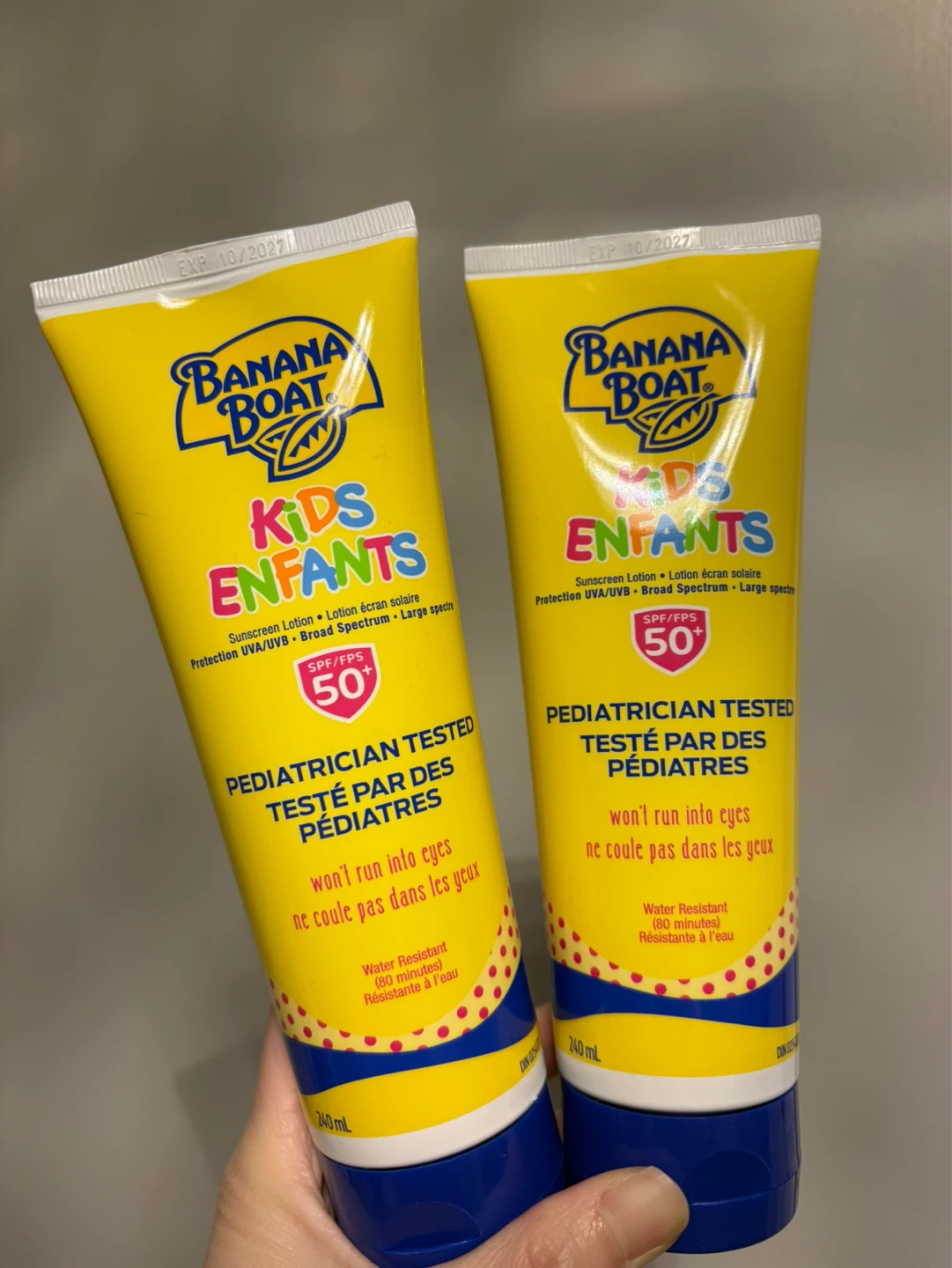 Banana Boat Kids SPF 50 Sunscreen Lotion - 240 mL $10 per each