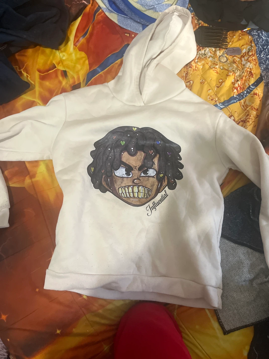 Cream Graphic Hoodie
