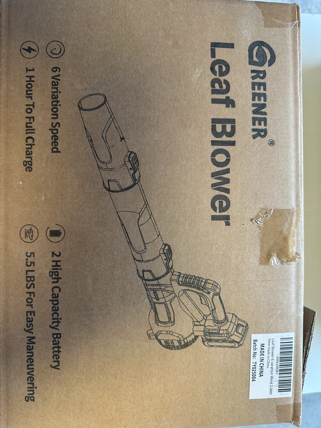 ✅Never used ✅Greener Leaf Blower with 2 High Capacity Batteries