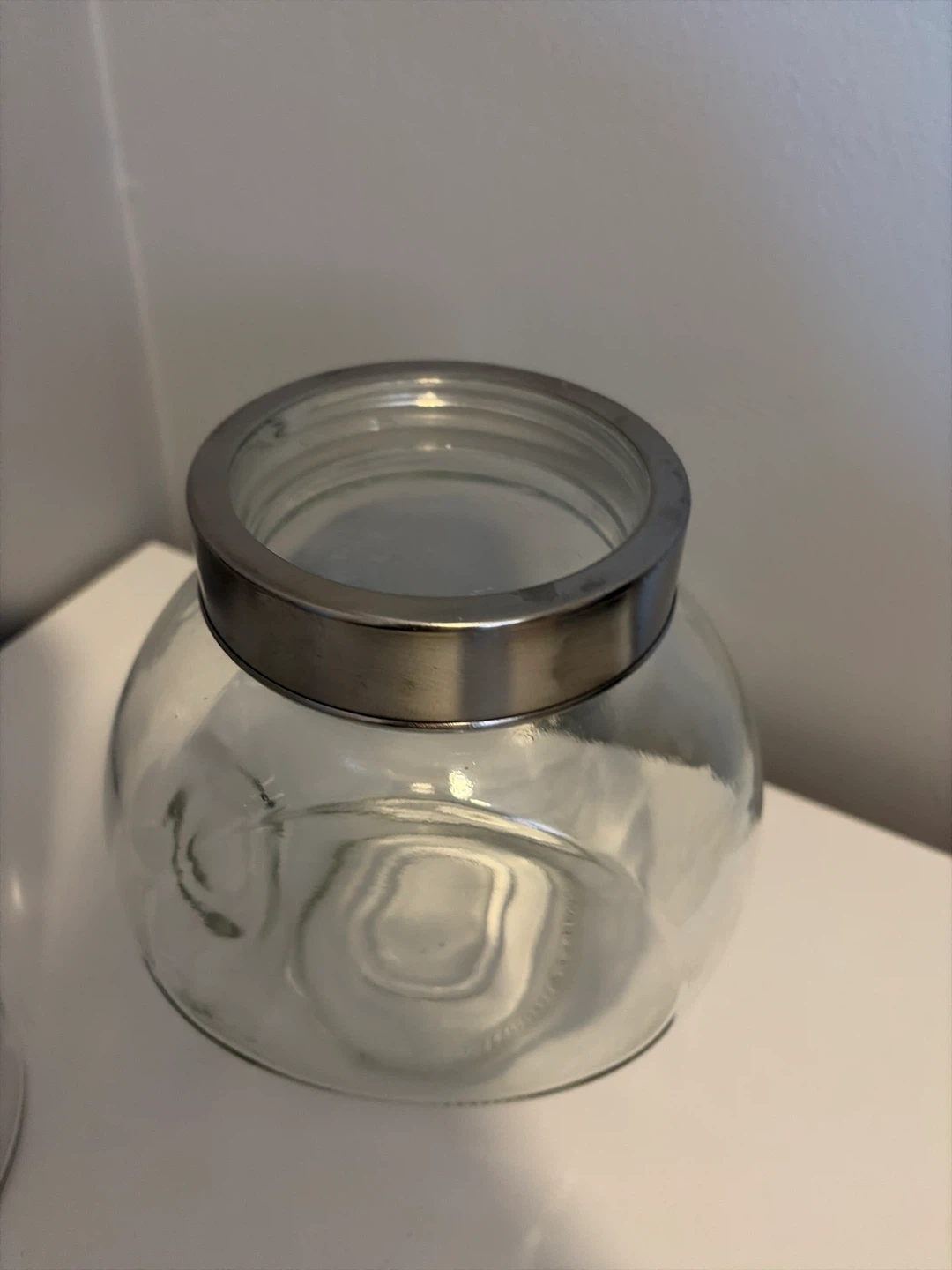 Glass Storage Jars with Metal Lids (Set of 2) - photo 3