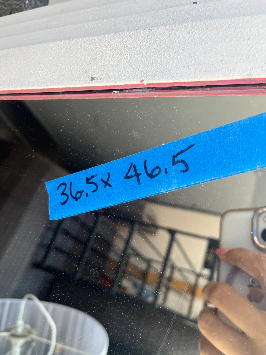 Extra large White Framed Mirror - photo 2