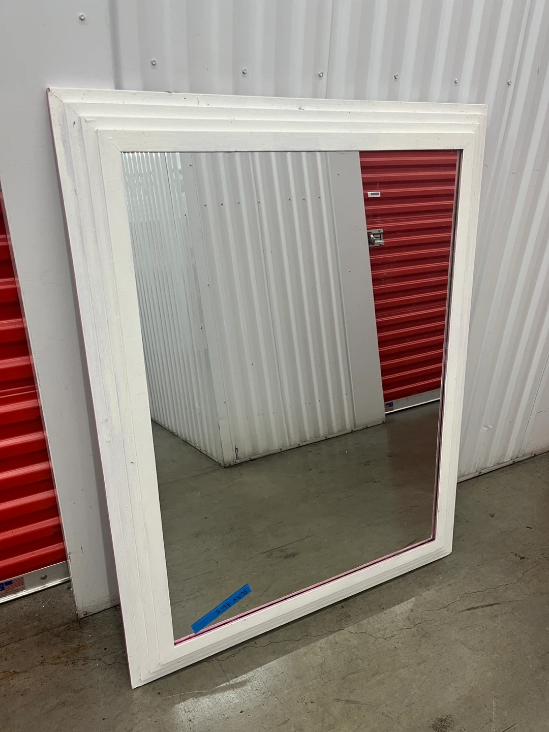 Extra large White Framed Mirror