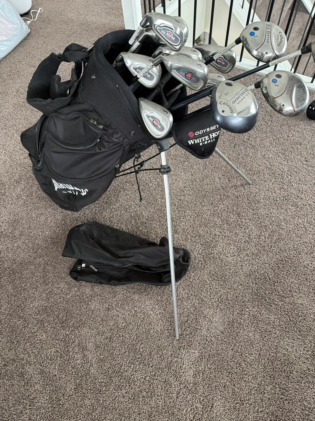 Callaway Golf Bag woth Left Hand Irons and Woods