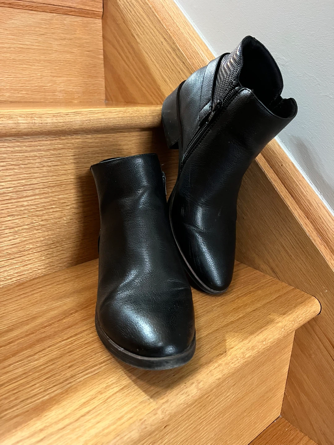 Black Ankle Boots with Buckle Detail - photo 2