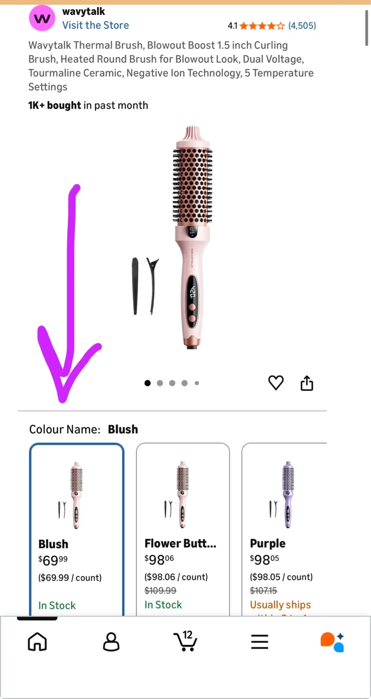 WavyTalk Blowout Boost 1.5 inch Ionic Thermal Brush - Blush - photo 2