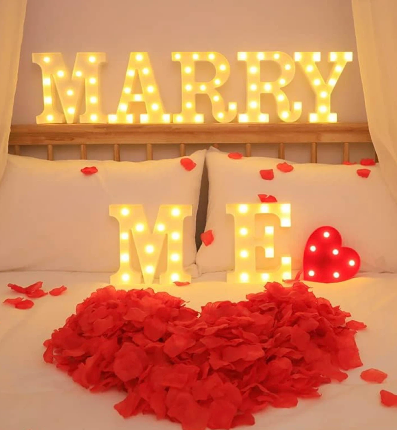 Light Up Marquee Letters "MARRY ME"